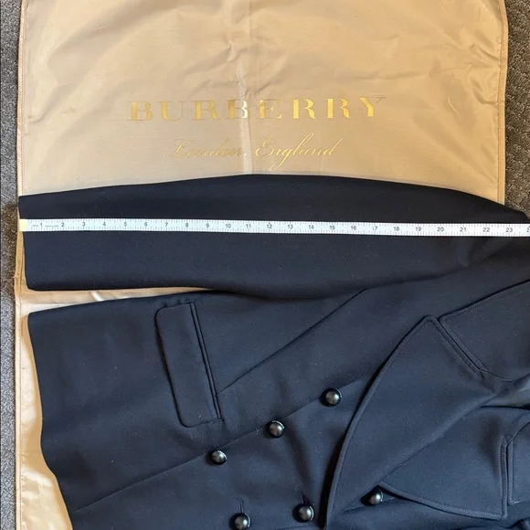 Burberry Black Blazer with Button Detail